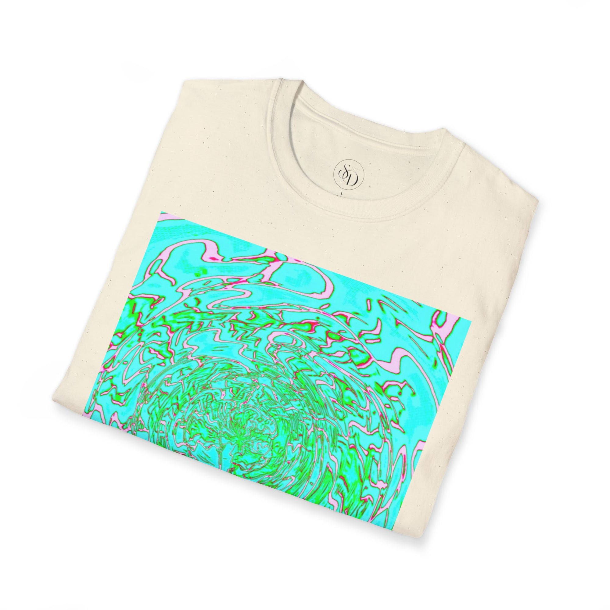 Green Abstract Neuro-Art T-Shirt | Soft Unisex Cotton Tee