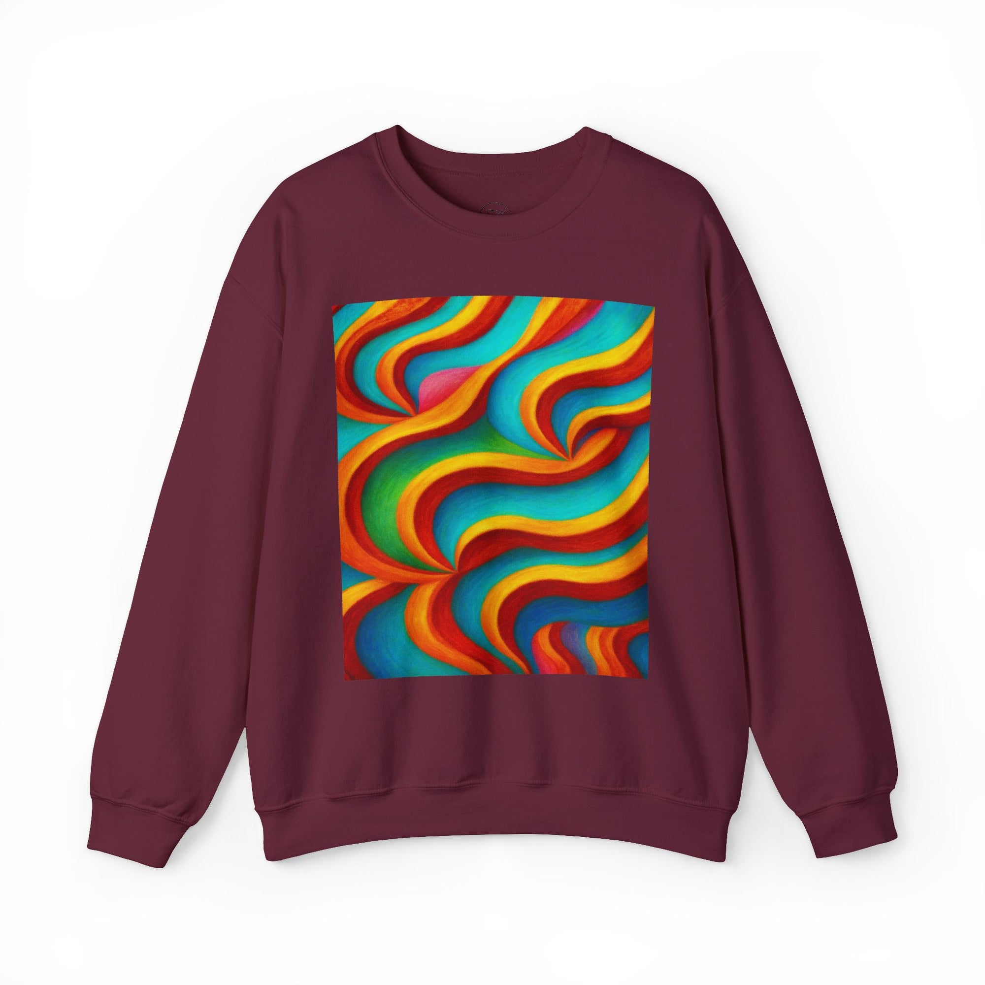 Colorful Swirl Crewneck Sweatshirt | Cozy Unisex Pullover