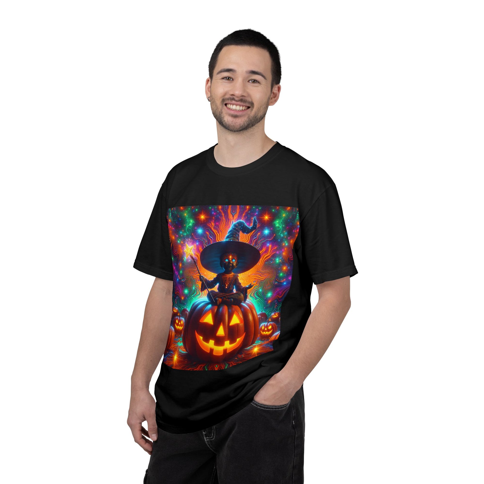 Vibrant Halloween Witch T-shirt, Unisex Casual Tee for Fall, Trick or Treat Gift, Spooky Party Wear, Witchy Style Clothing