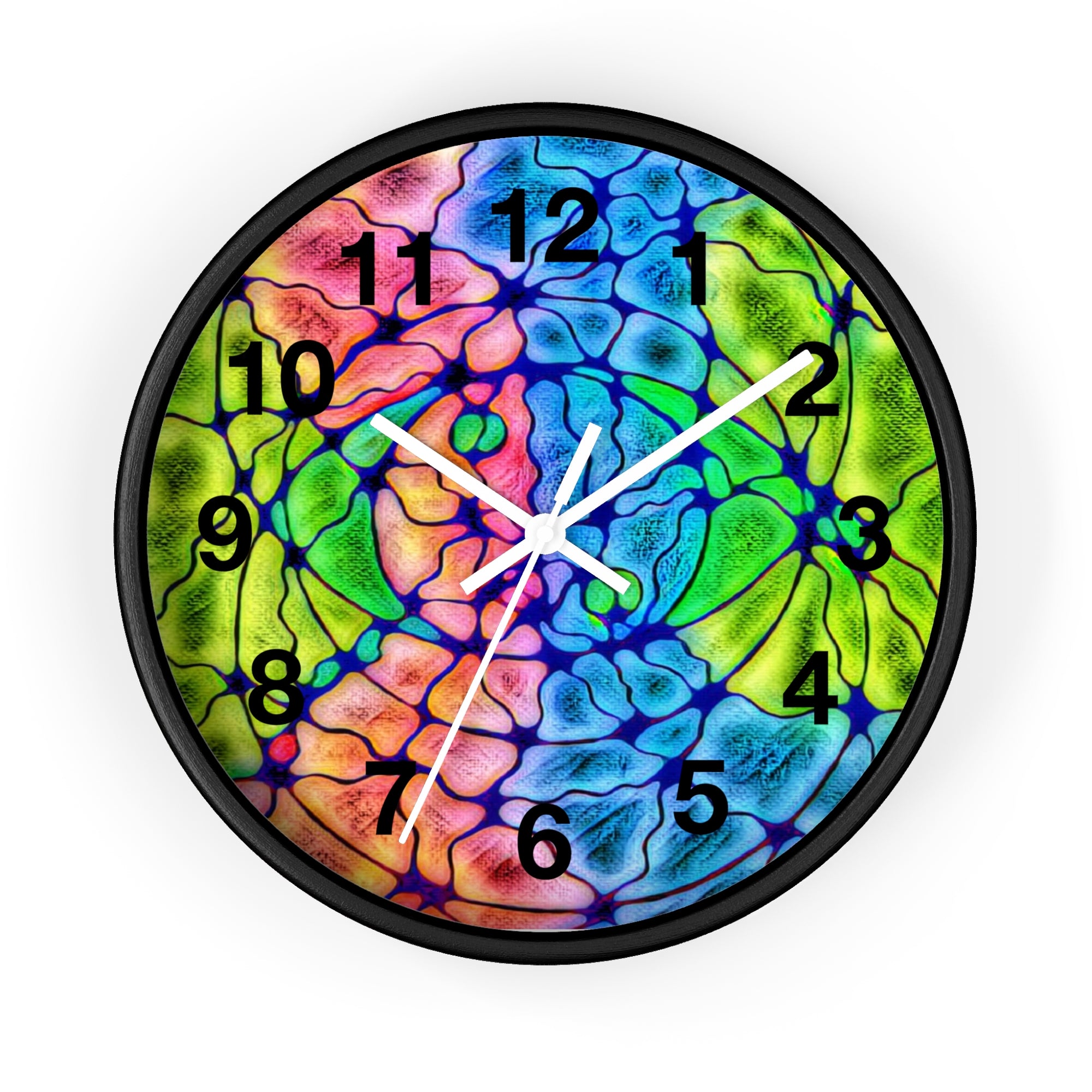 Vibrant Abstract Splatter Wall Clock | Colorful Modern Art Decor | Silent Unique Gift