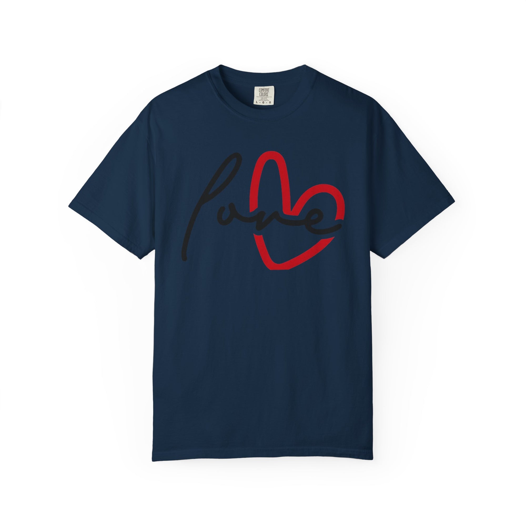 Love Script Heart T-Shirt, Minimalist Valentine's Tee