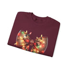 Christmas Bow Sweatshirt | Holiday Lights Crewneck
