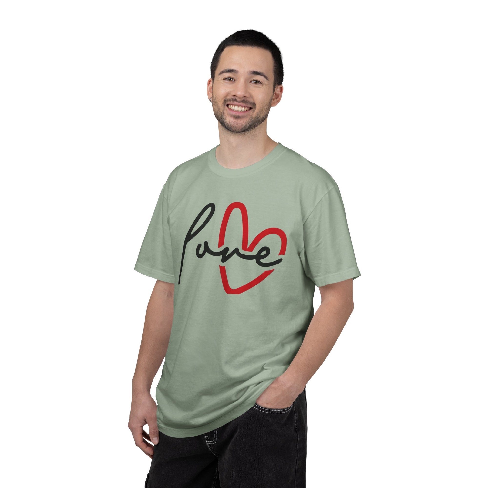 Love Script Heart T-Shirt, Minimalist Valentine's Tee
