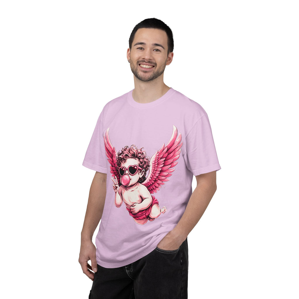 Pink Cherub Angel bubblegum sunglasses T-Shirt | Cupid winged baby graphic