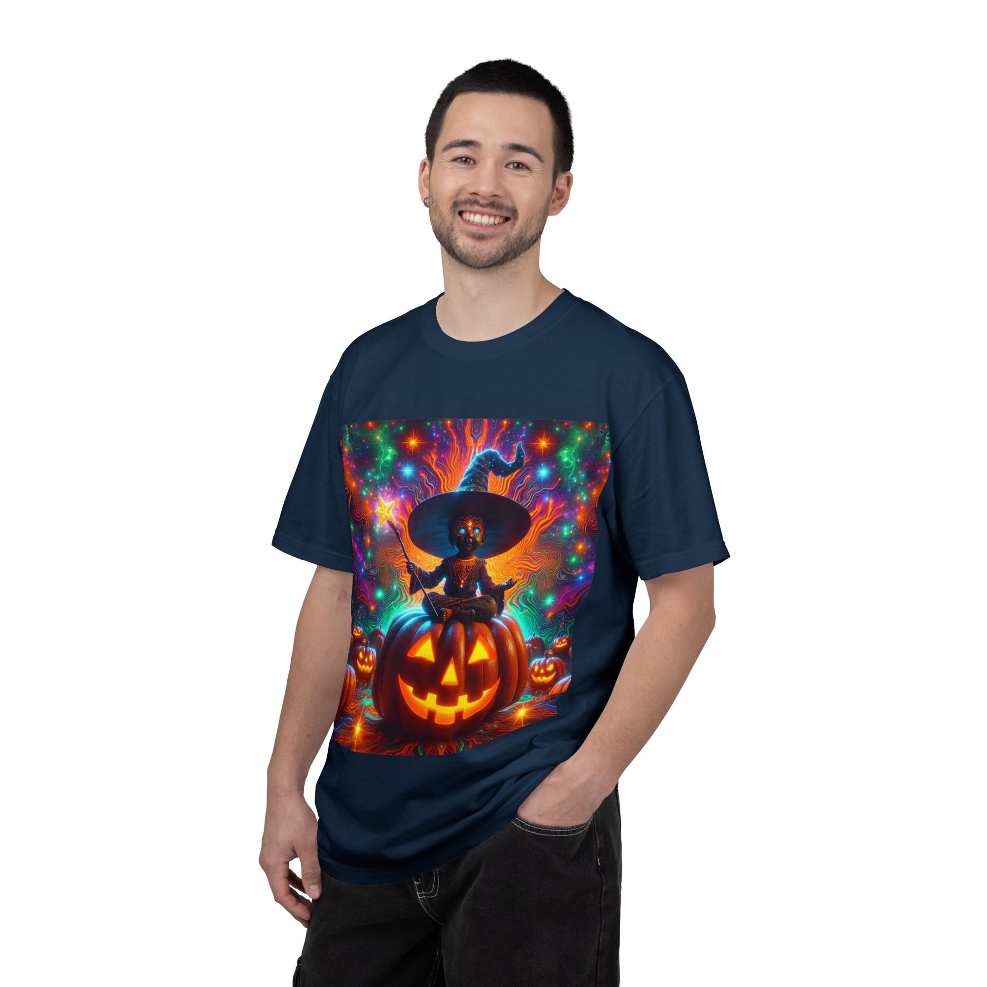 Vibrant Halloween Witch T-shirt, Unisex Casual Tee for Fall, Trick or Treat Gift, Spooky Party Wear, Witchy Style Clothing