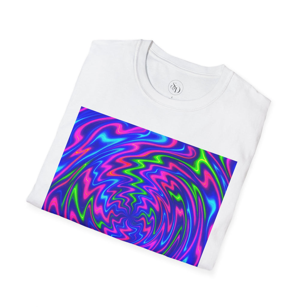 Psychedelic Swirl T-Shirt | Neon Trippy Vortex Tee