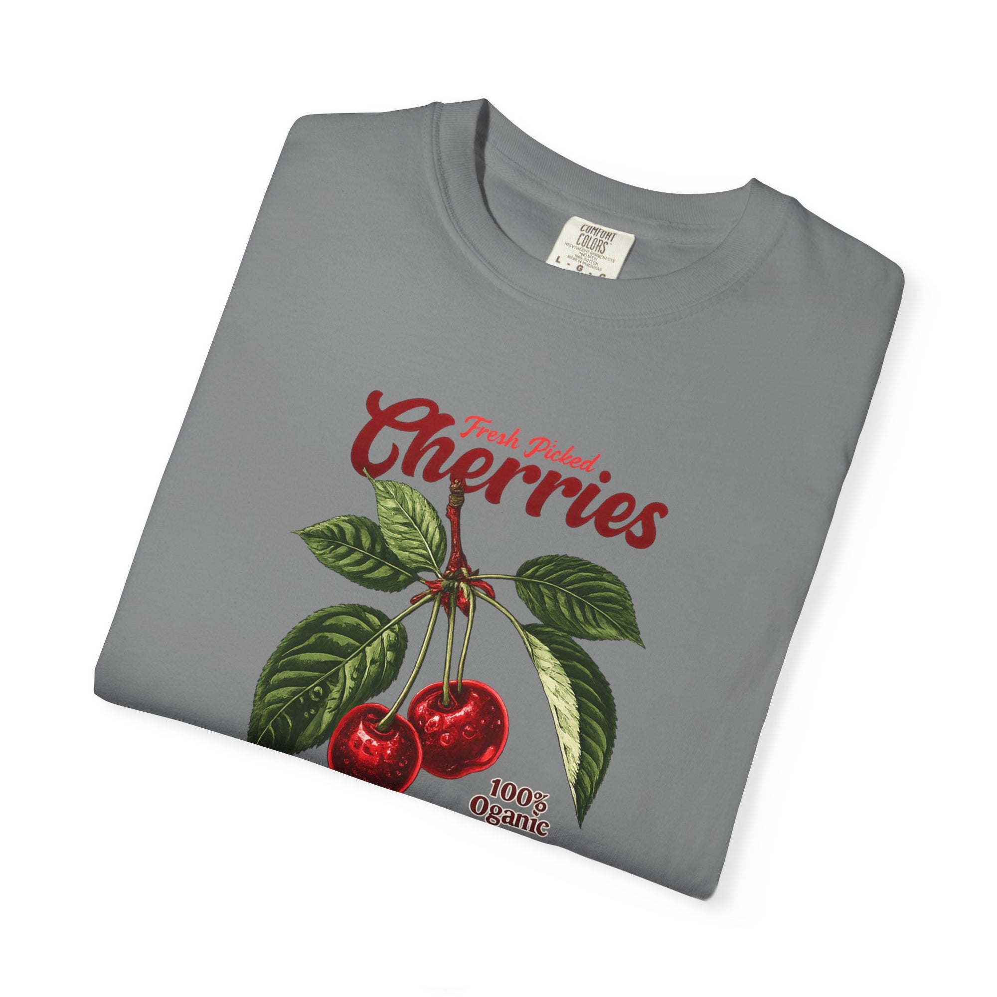 Cherry Vintage Tee — "Fresh Picked Cherries: Sweet & Juicy" Graphic T-Shirt