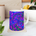 Psychedelic Spiral Mug | Trippy Swirl Coffee Cup | Retro Art Gift