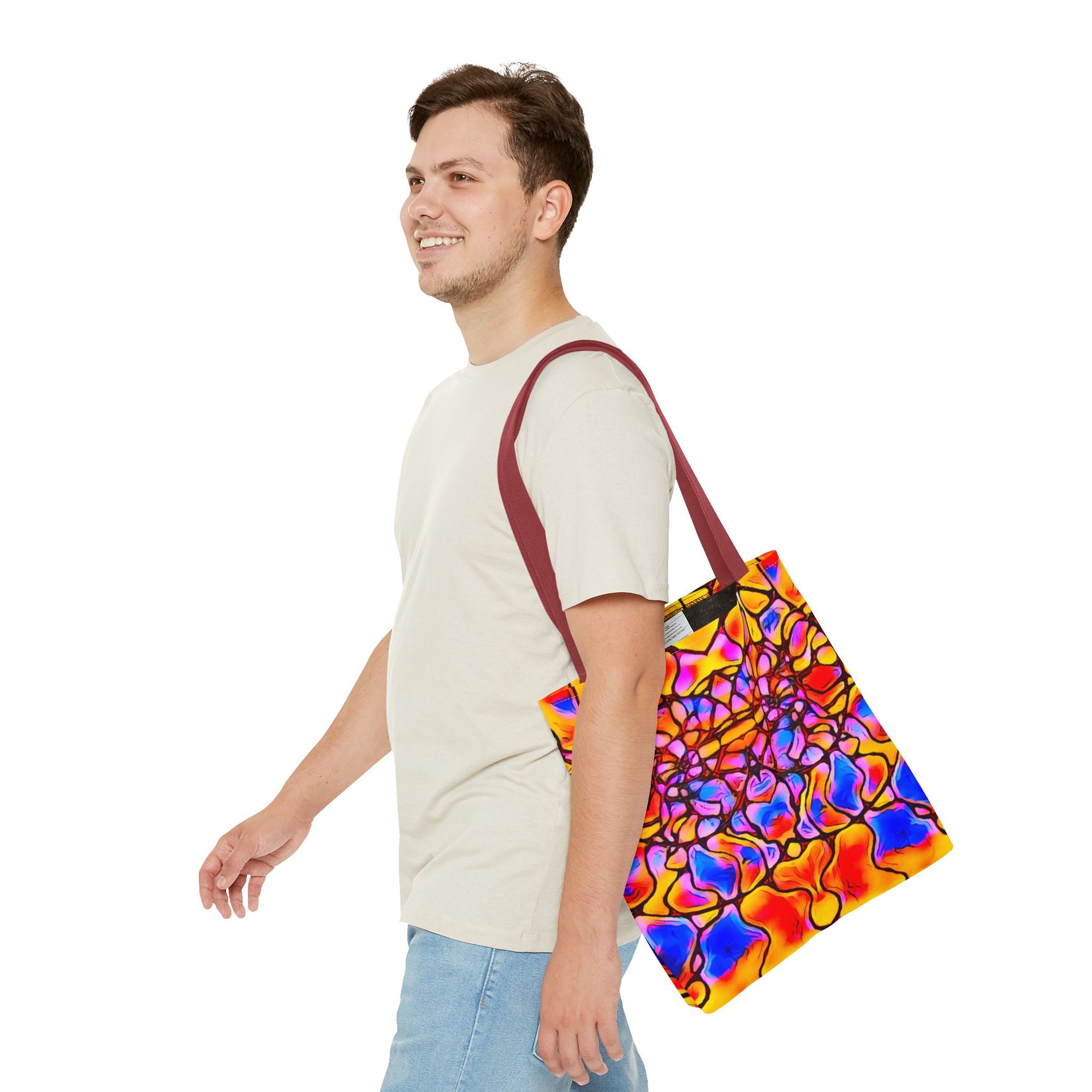 Colorful Abstract Tote Bag | Vibrant Art Shopper