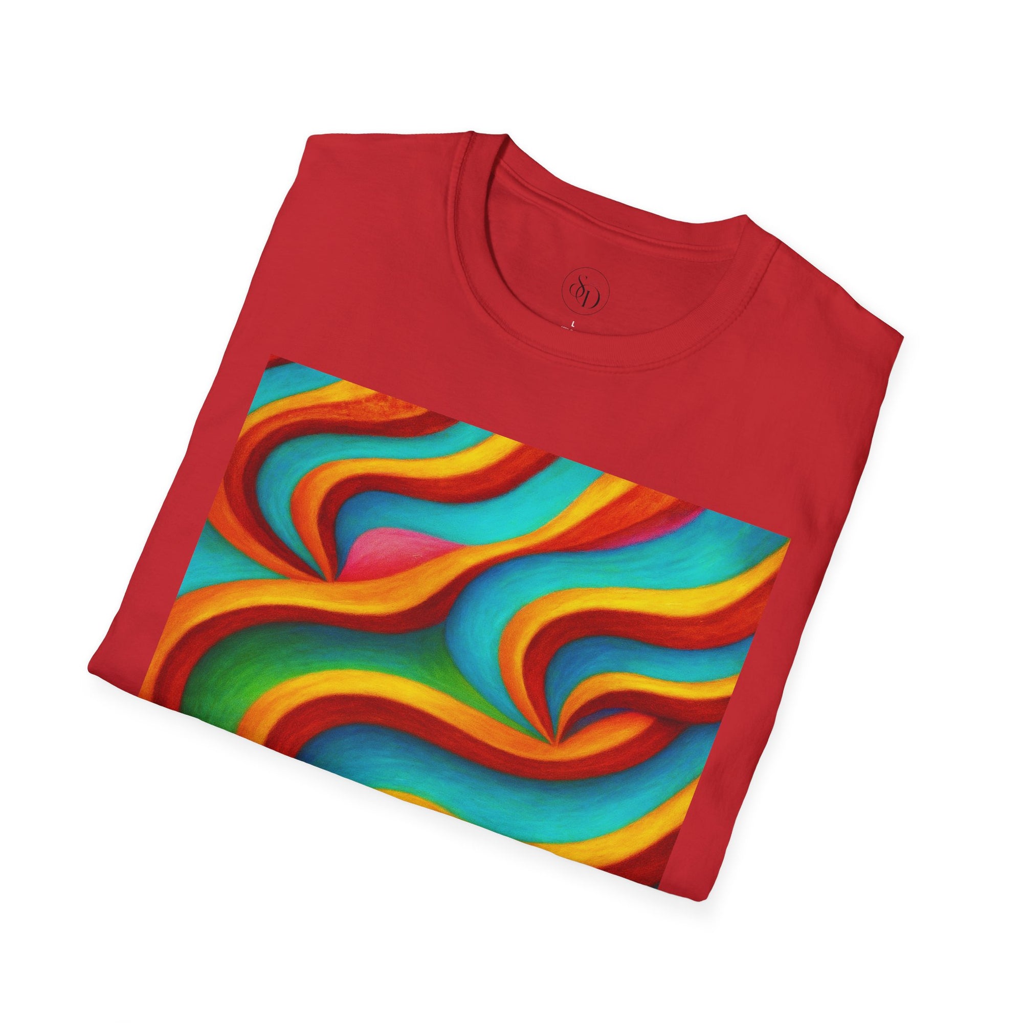 Colorful Swirl T-Shirt | Vibrant Retro Wave Tee