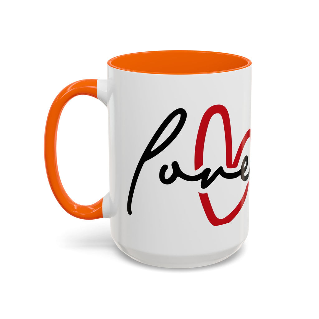 Romantic Love Mug | Heart Script Coffee Cup