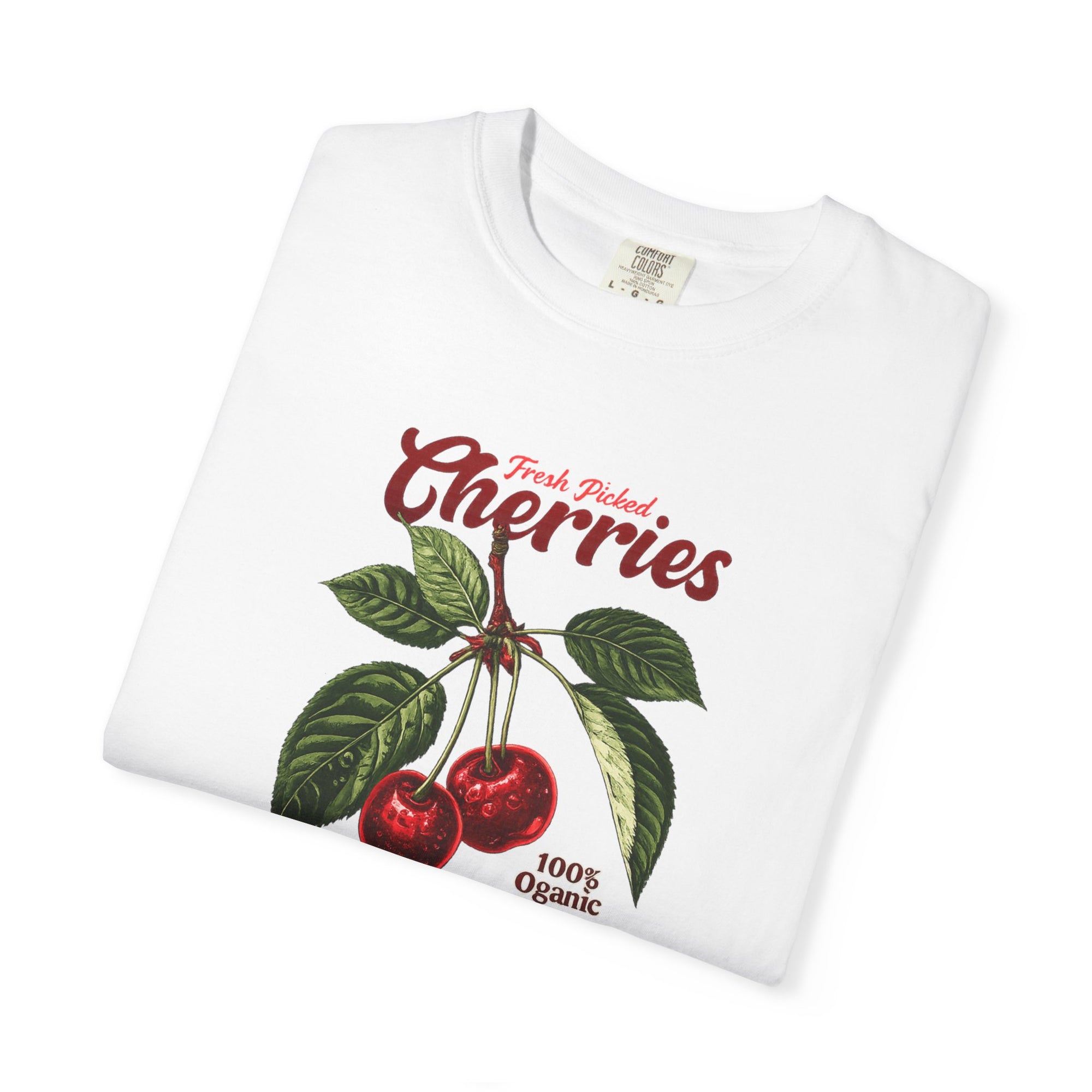 Cherry Vintage Tee — "Fresh Picked Cherries: Sweet & Juicy" Graphic T-Shirt
