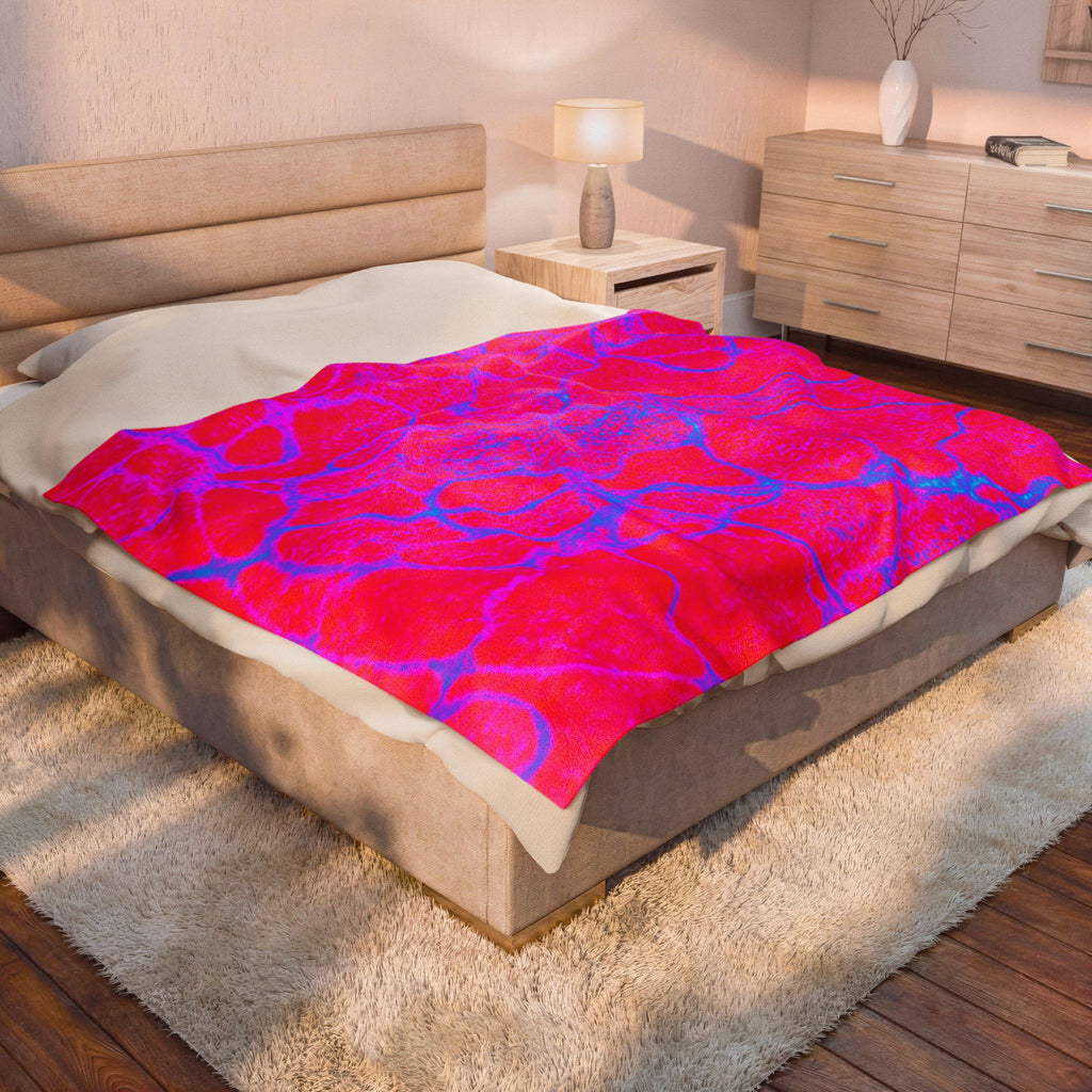 Colorful Plush Blanket | Cozy Velveteen Throw | Modern Home Decor