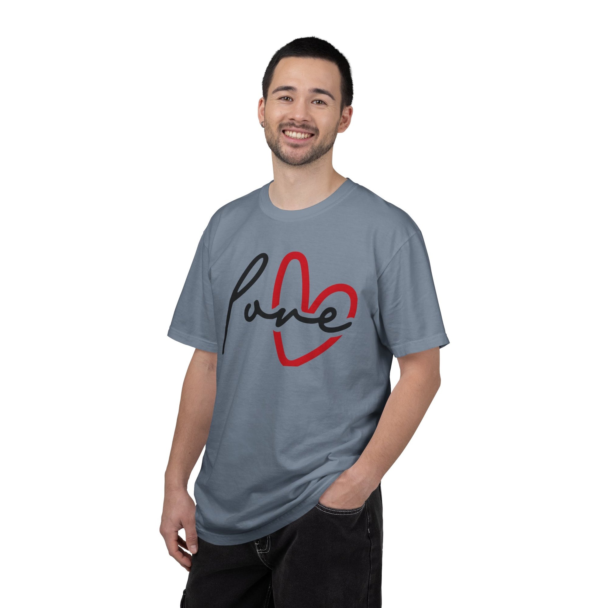 Love Script Heart T-Shirt, Minimalist Valentine's Tee