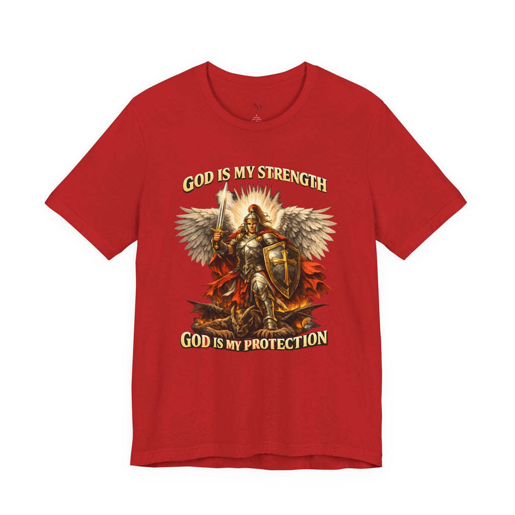 Christian Warrior T-Shirt | God Is My Strength & Protection | Faith Shirt