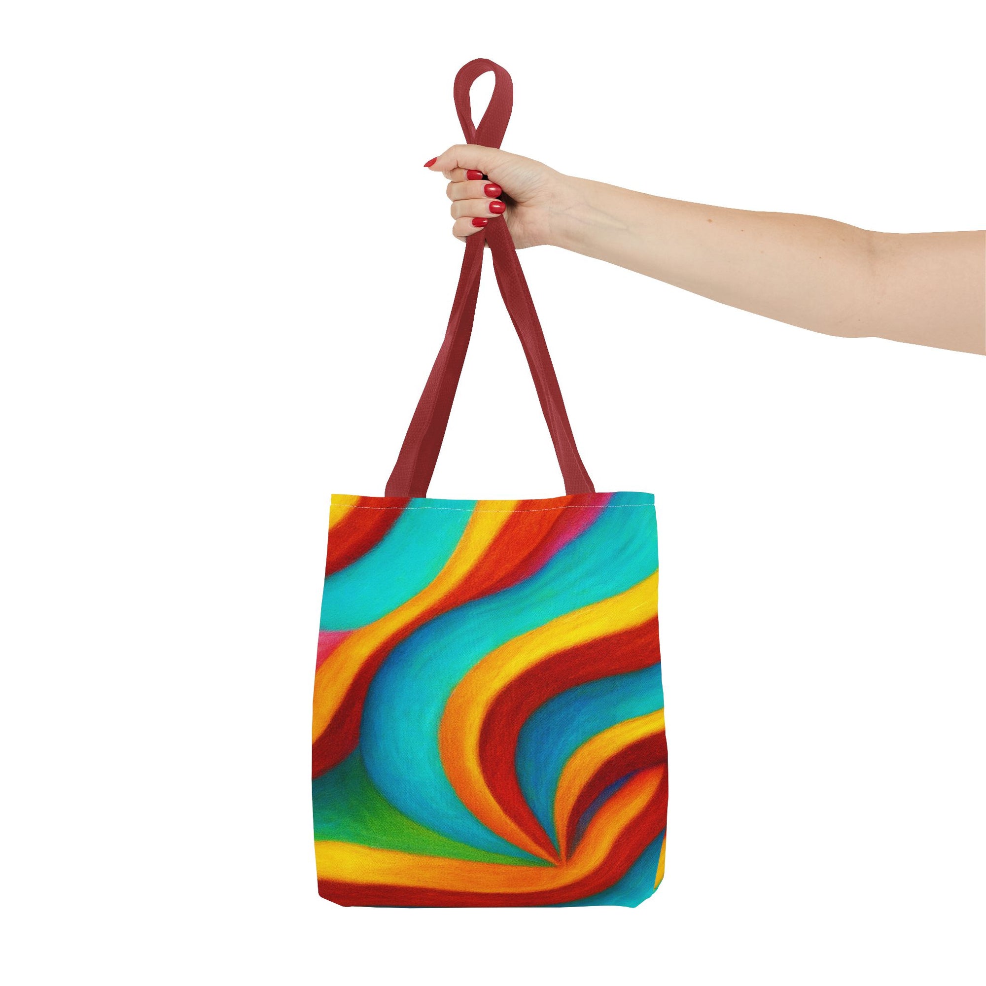 Colorful Swirl Tote Bag | Abstract Rainbow Shopping Bag | Reusable