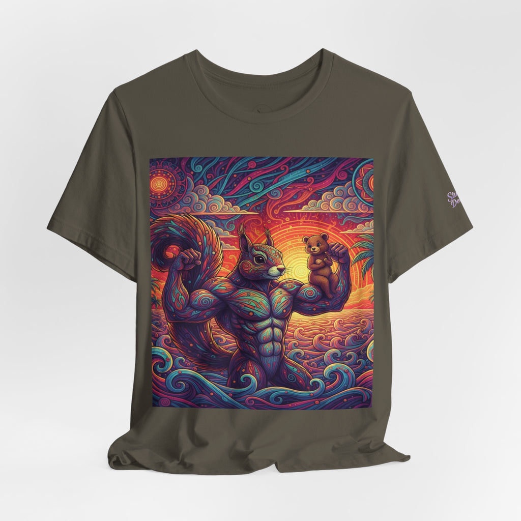Muscular Squirrel T-Shirt | Funny Fantasy Animal Tee