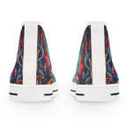Mushroom Art High Top Sneakers | Colorful Trippy Shoes | Festival Fashion