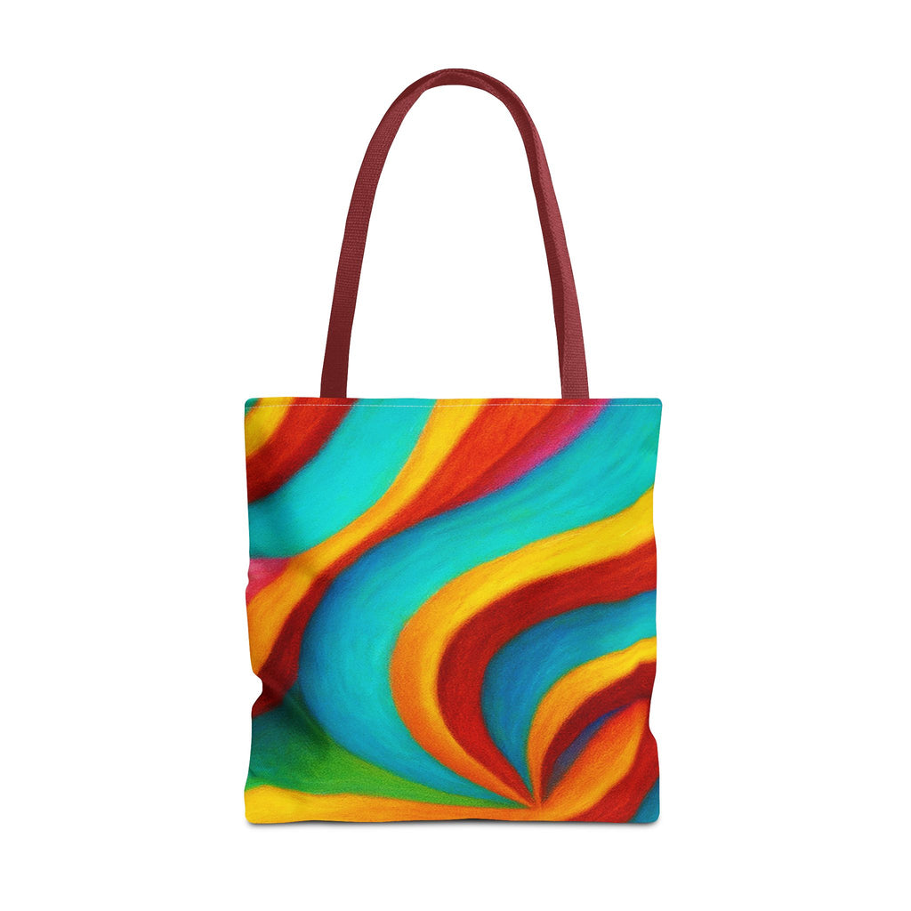Colorful Swirl Tote Bag | Abstract Rainbow Shopping Bag | Reusable