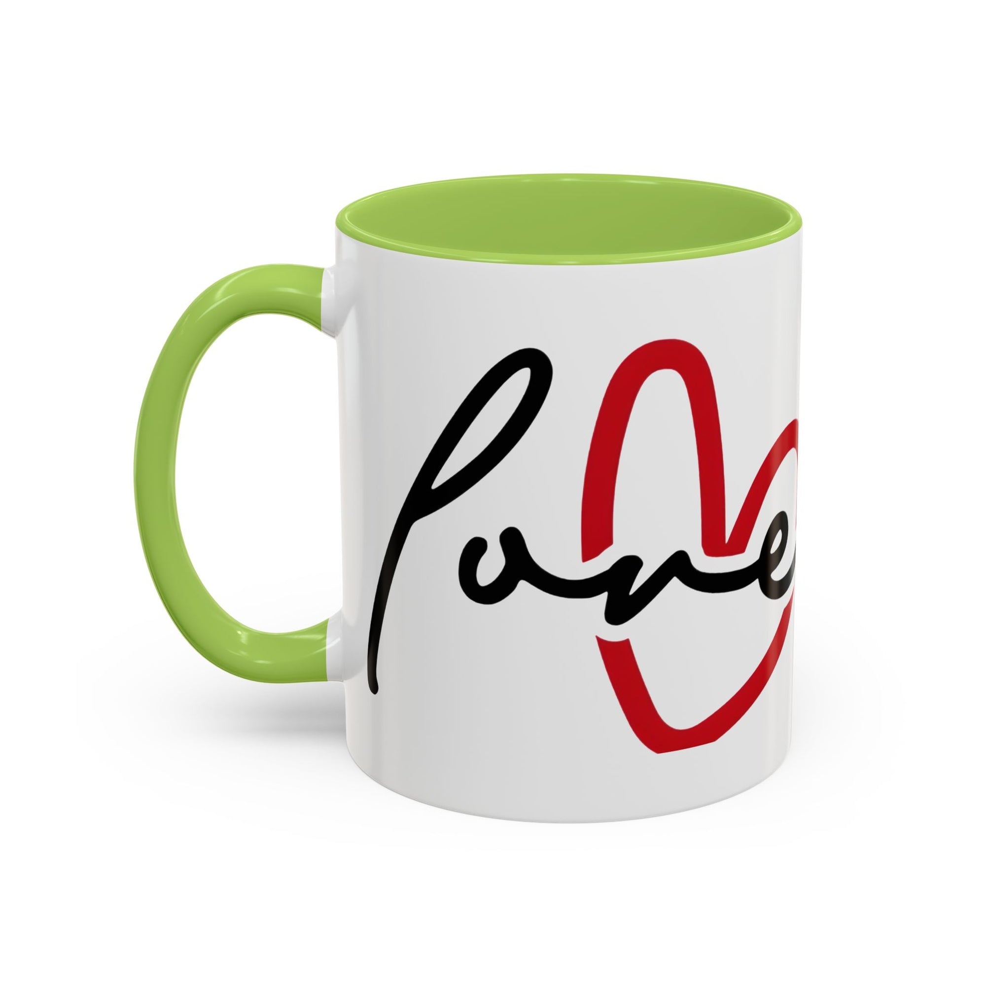 Romantic Love Mug | Heart Script Coffee Cup