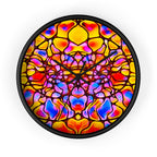Kaleidoscope Wall Clock | Colorful Stained Glass Clock | Artistic Home Decor