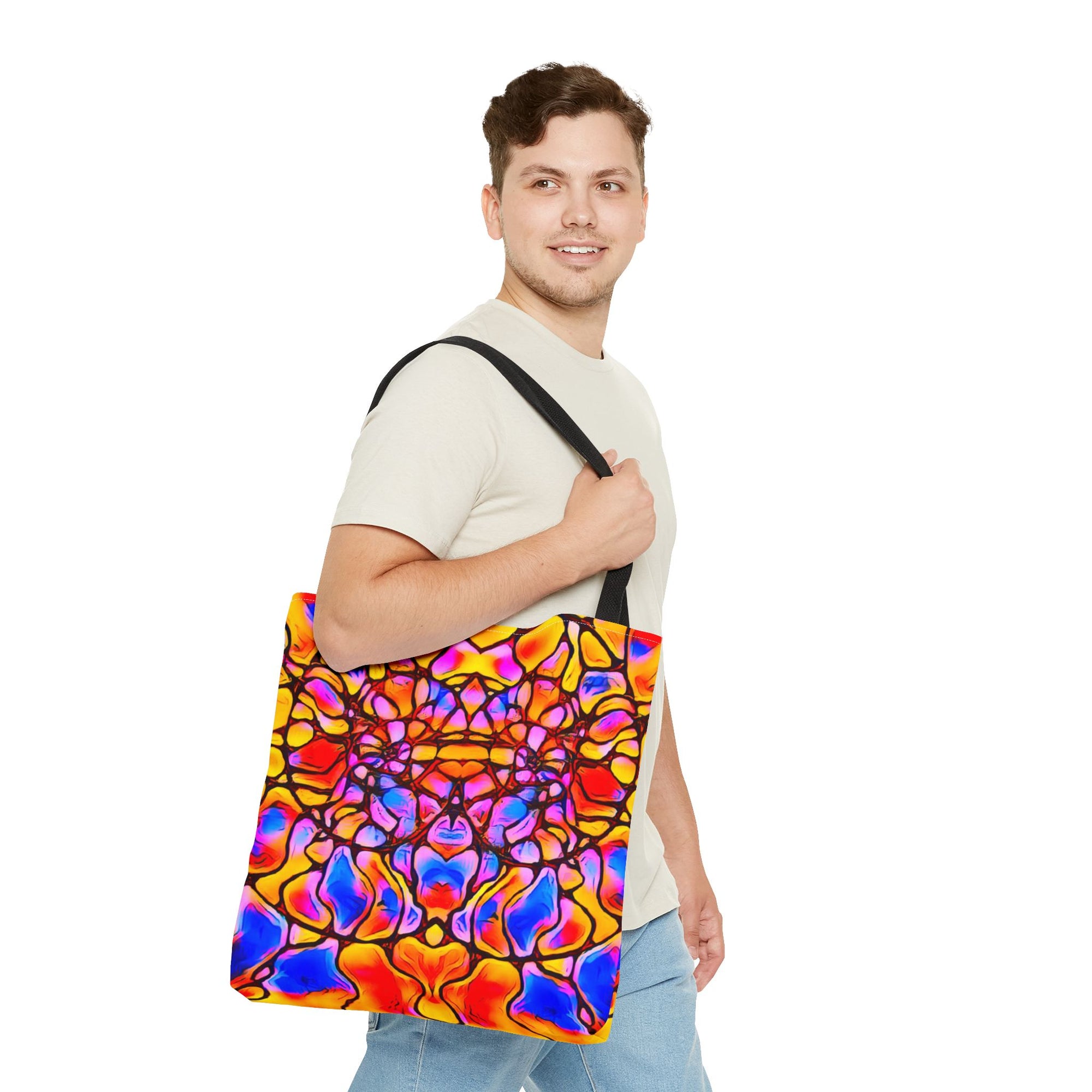 Colorful Abstract Tote Bag | Vibrant Art Shopper