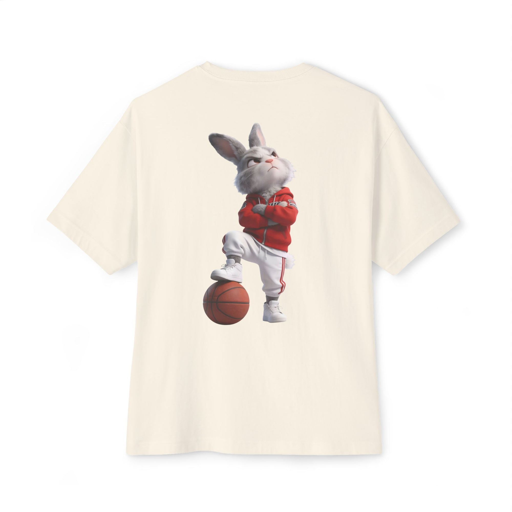 Oversized | Bunny Basketball Player Tee | Rabbit Hoop Graphic Tee
