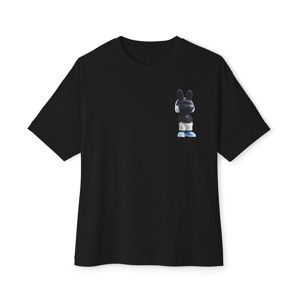 Oversized | Black Bunny Character Tee | Bunny Graphic T-Shirt