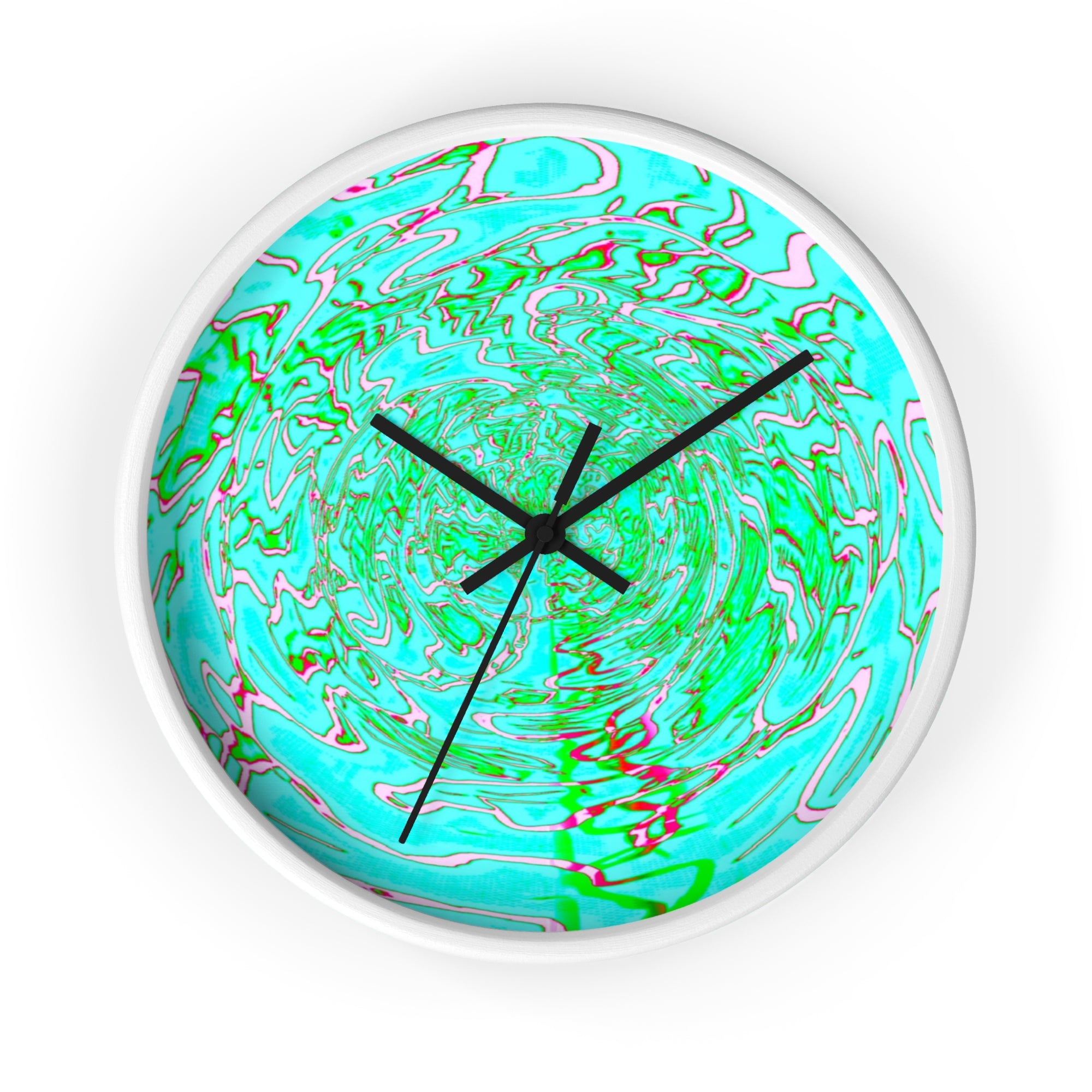 Green Abstract Wall Clock | Modern Silent Clock