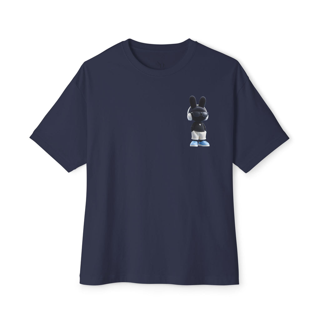 Oversized | Black Bunny Character Tee | Bunny Graphic T-Shirt