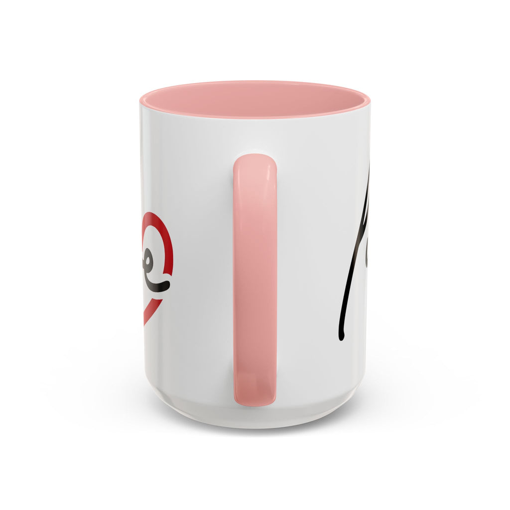 Romantic Love Mug | Heart Script Coffee Cup
