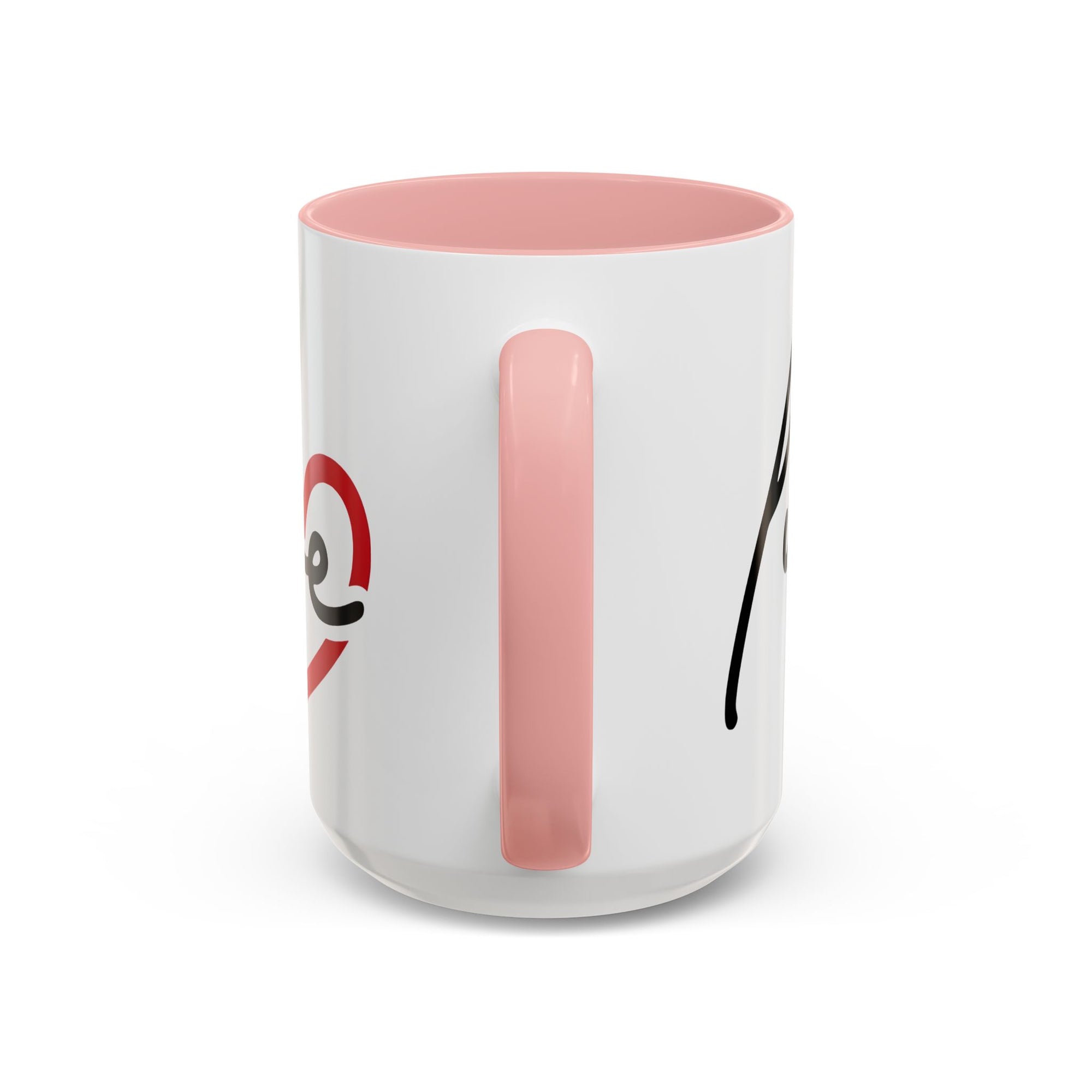 Romantic Love Mug | Heart Script Coffee Cup