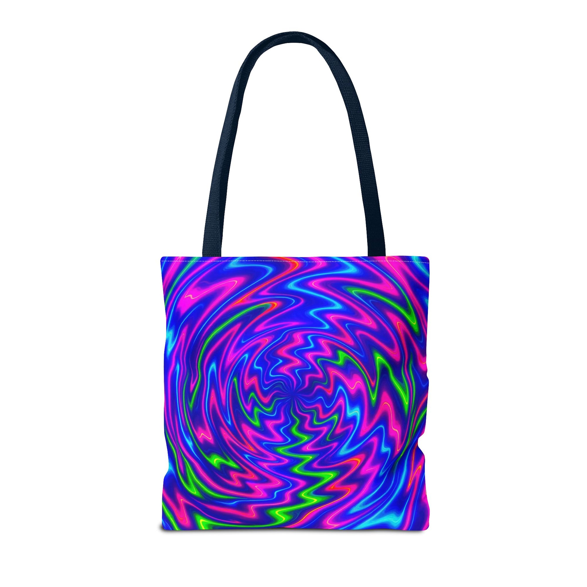 Neon Psychedelic Tote | Colorful Swirl Art Bag