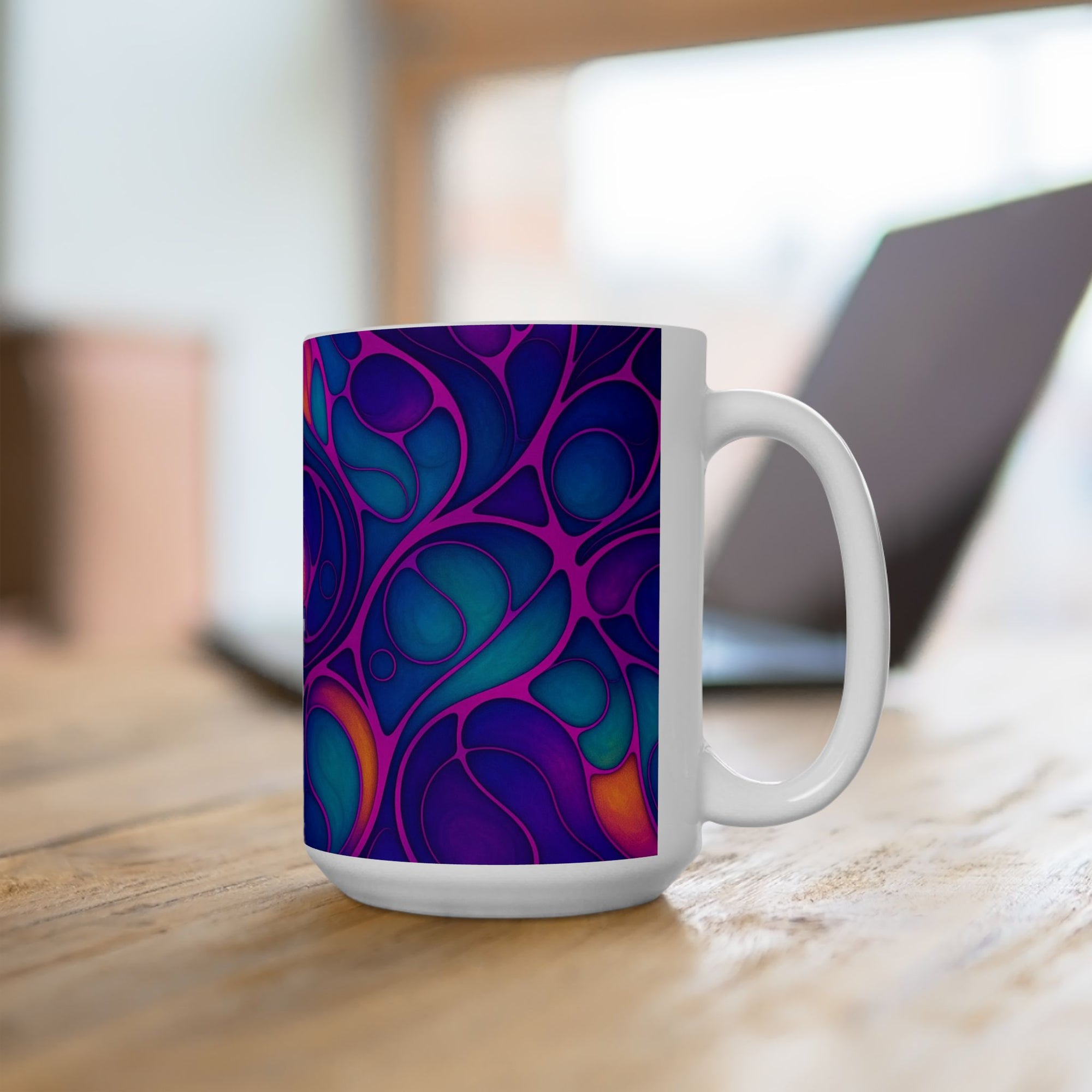 Fluid Art Mug | Ceramic Coffee Cup | Modern Artistic Drinkware