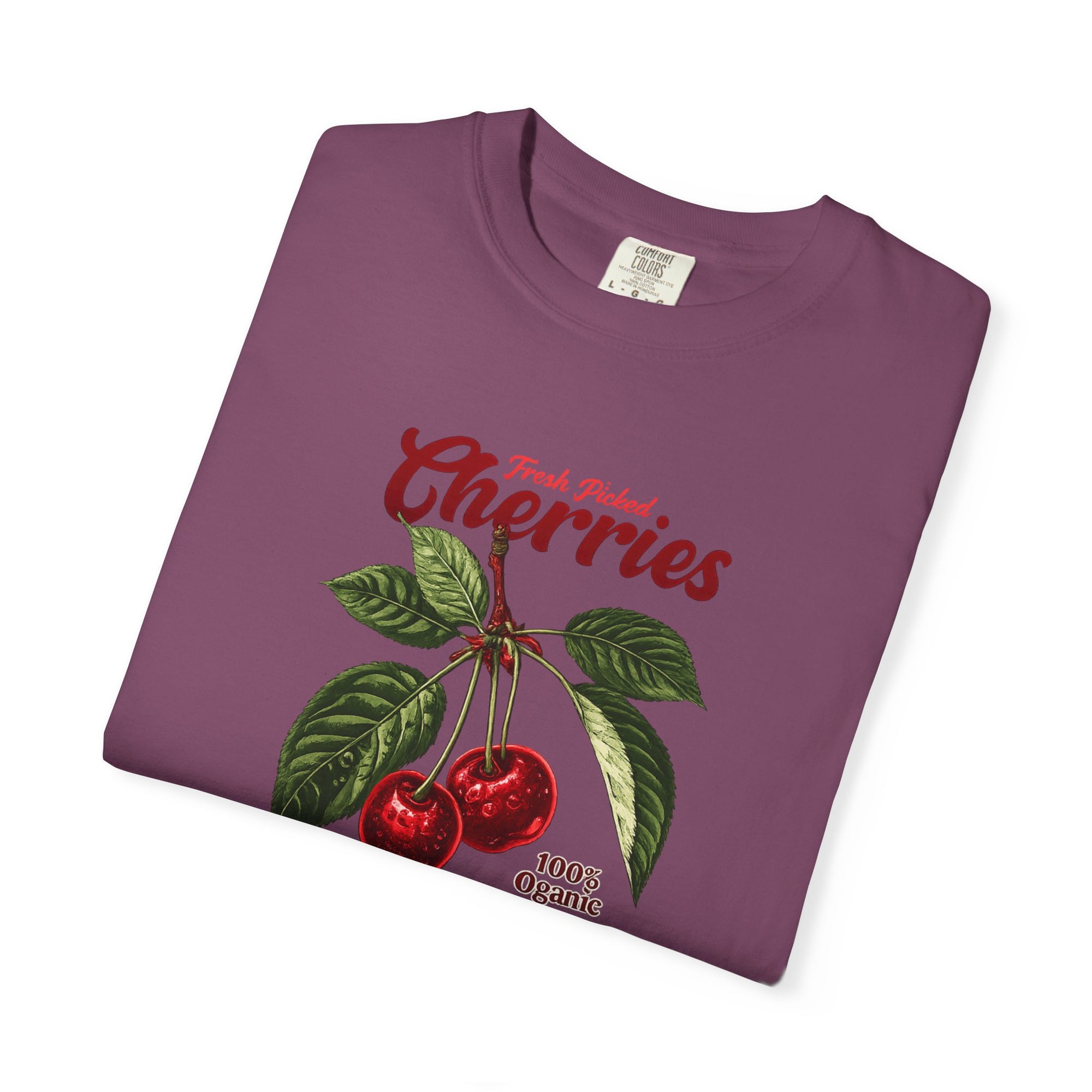 Cherry Vintage Tee — "Fresh Picked Cherries: Sweet & Juicy" Graphic T-Shirt