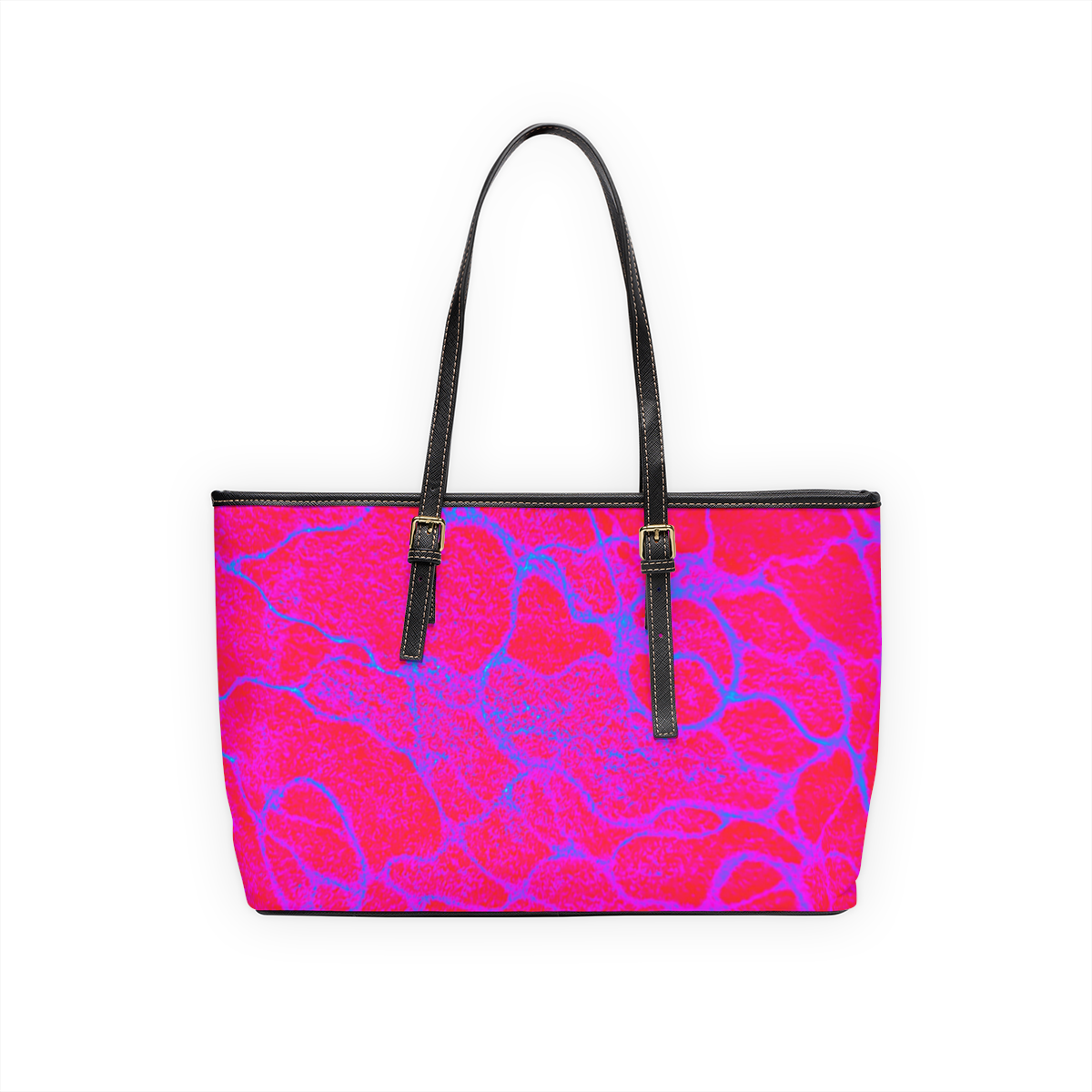 Hot Pink Abstract Tote Bag | Bold Statement Fashion Shopper