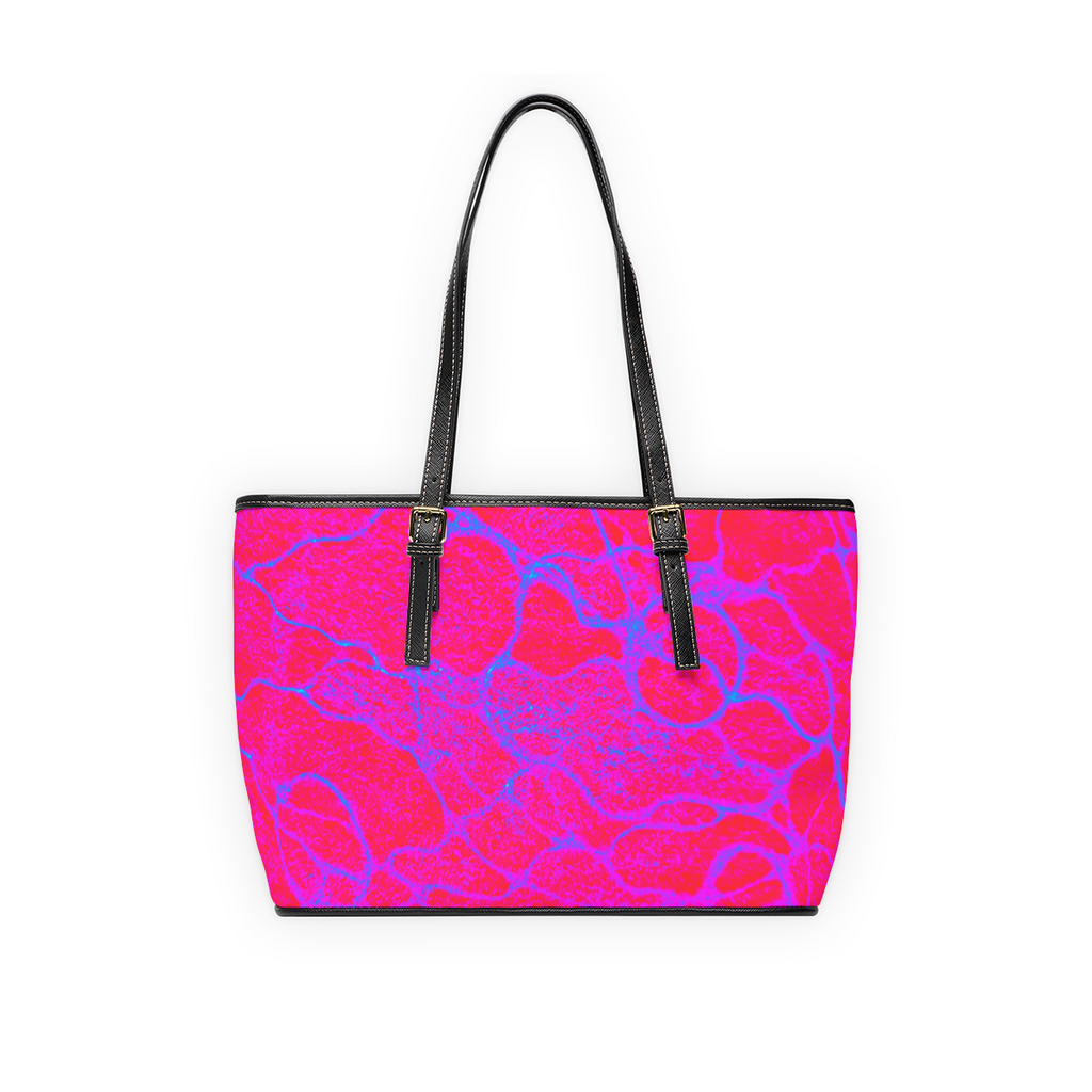 Hot Pink Abstract Tote Bag | Bold Statement Fashion Shopper