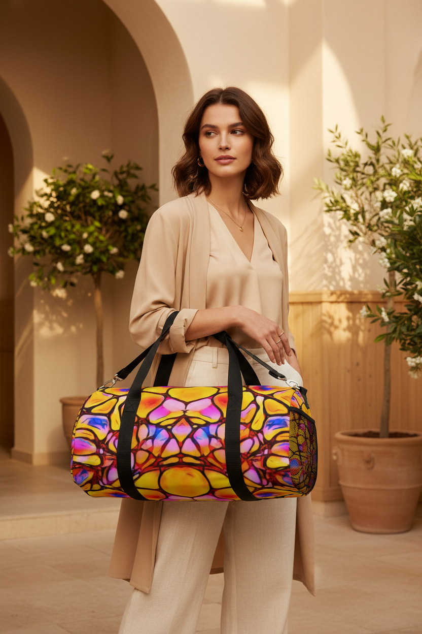 Colorful Pattern Duffel Bag | Vibrant Gym & Travel Weekender