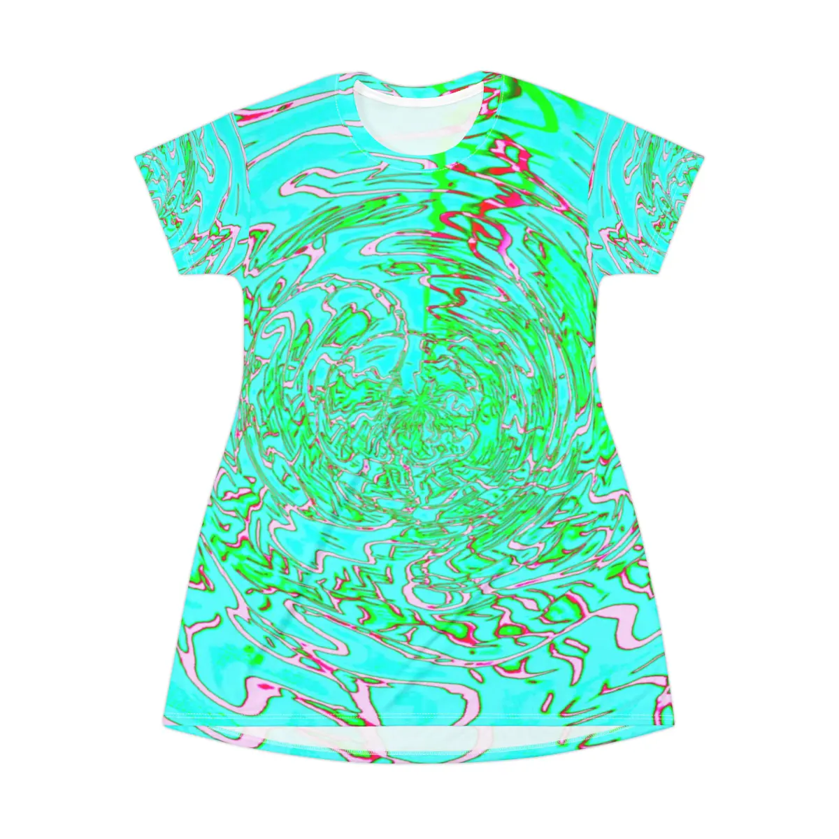 Turquoise Marble T-Shirt Dress | Summer Bodycon Dress | Resort Outfit