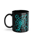 Cyber Tech Mug | Futuristic Black Coffee Cup | Gamer Desk Gift