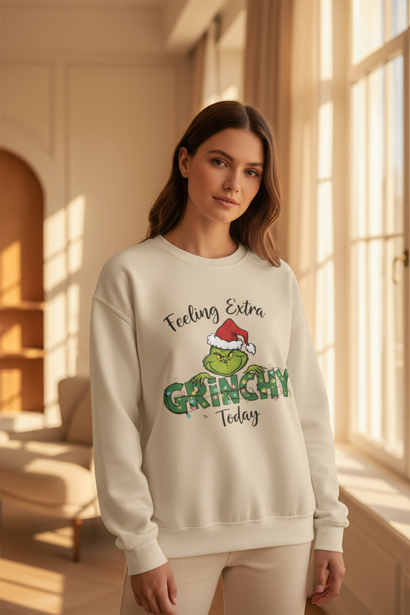 Grinch Christmas Crewneck | Funny Cozy Sweatshirt