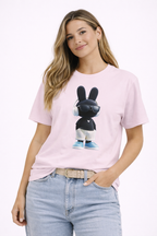 Oversized | Cool Bunny DJ tee | Graphic T-Shirt featuring Bunny with Headphones