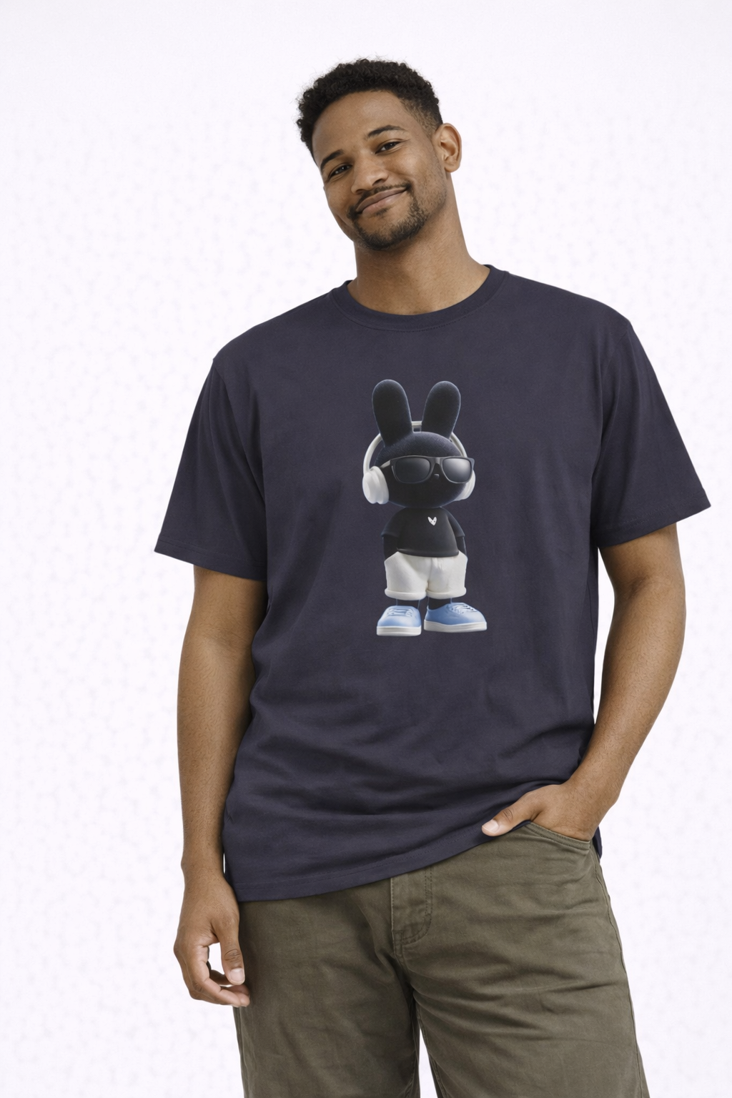 Oversized | Cool Bunny DJ tee | Graphic T-Shirt featuring Bunny with Headphones