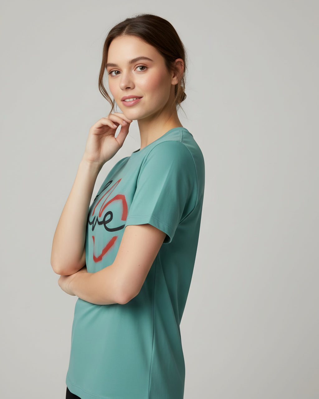 Love Script Heart T-Shirt, Minimalist Valentine's Tee