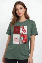 Cotton T-Shirt | Mon Chéri Aesthetic Kiss, Car Print