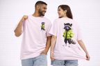 Raccoon Streetwear Tee — Cool Green Puffer Jacket Graphic Shirt