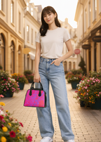 Hot Pink Psychedelic Handbag | Bold Statement Shoulder Bag