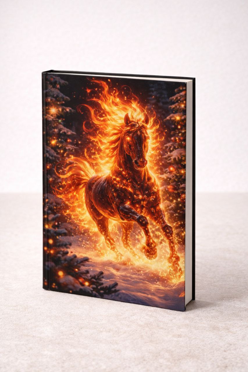 Fire Horse Notebook | Fantasy Flame Journal Hardcover