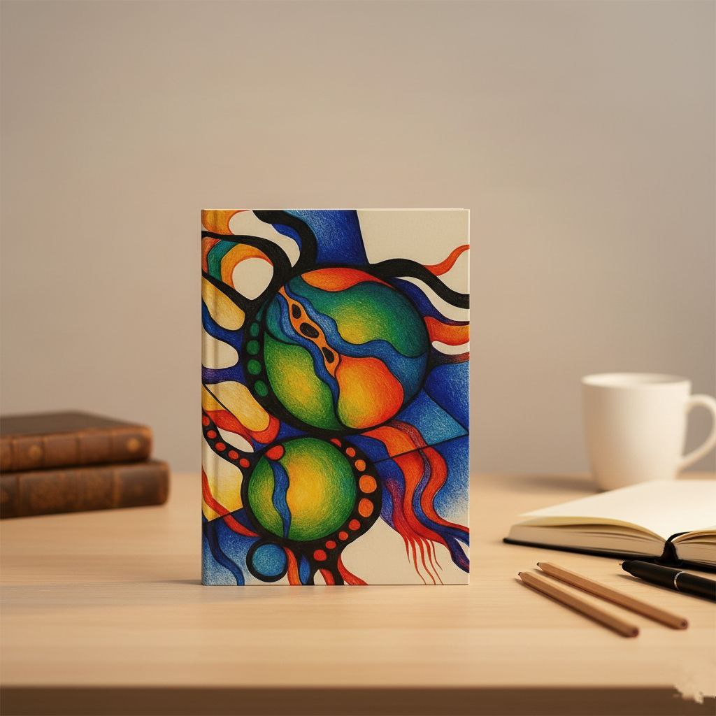Abstract Color Shapes Notebook | Artistic Modern Journal Hardcover