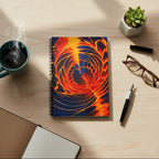 Fiery Spiral Notebook | Flame Abstract Aesthetic Journal